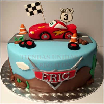 Torta de McQueen | Tortas de cars para cumpleaños | Tortas Pixar - Whatsapp: 980660044
