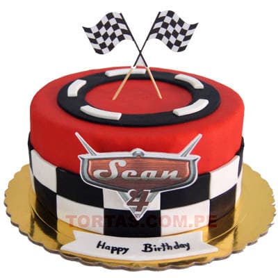 Torta Cars 06 | Tortas de cars para cumpleaños | Tortas Pixar - Cod:RMQ07