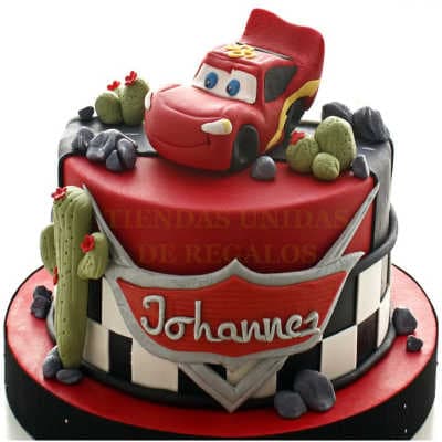 Torta Cars 07 | Tortas de cars para cumpleaños | Tortas Pixar - Cod:RMQ08