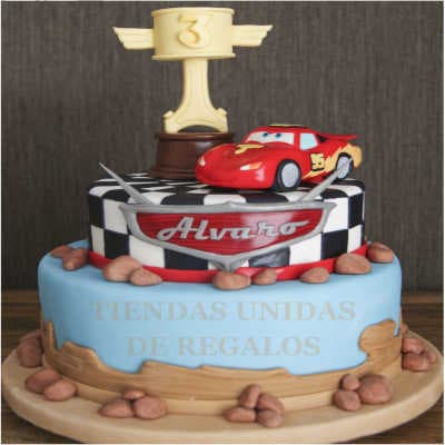 Torta Cars 09 | Tortas de cars para cumpleaños | Tortas Pixar - Cod:RMQ13