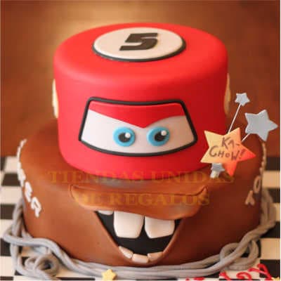 Envio de Regalos Torta Rayo Mcqueen 04 | Tortas de cars para cumpleaños | Tortas Pixar - Whatsapp: 980660044