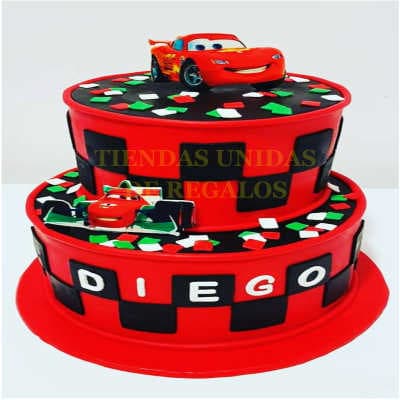 Torta Cars 10 | Tortas de cars para cumpleaños | Tortas Pixar - Whatsapp: 980660044
