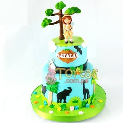 Torta Safari | Torta con tematica safari - Whatsapp: 980660044