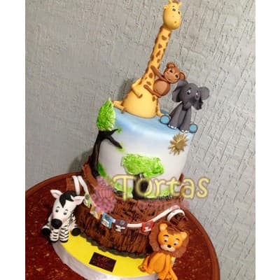 Torta Jirafa | Torta Jirafa y animales de la selva - Whatsapp: 980660044