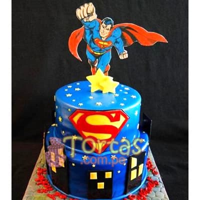Torta de SuperMan | Tortas de Superman - Whatsapp: 980660044