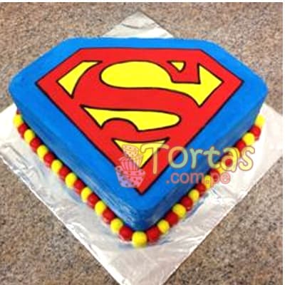 Torta Superman mediana | Tortas de Superman - Whatsapp: 980660044