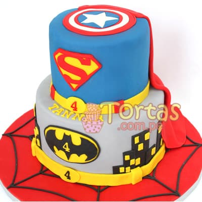 Torta de Superman mediana | Tortas de Superman - Whatsapp: 980660044