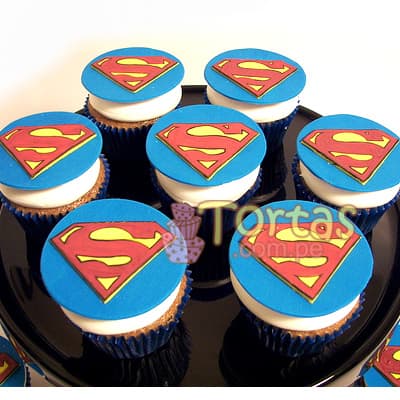 Cupcakes de Superman | Tortas de Superman - Cod:SPN14