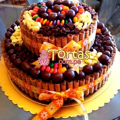 Torta Candy de 2 pisos | Torta De Golosinas | Candy Cake - Whatsapp: 980660044