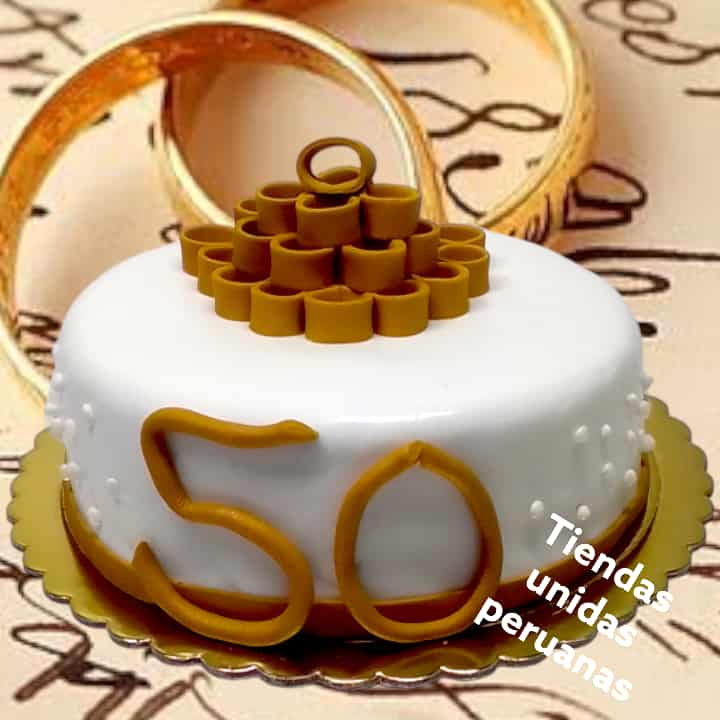 Torta Bodas de oro | Tortas Bodas De Oro - Cod:TCS02