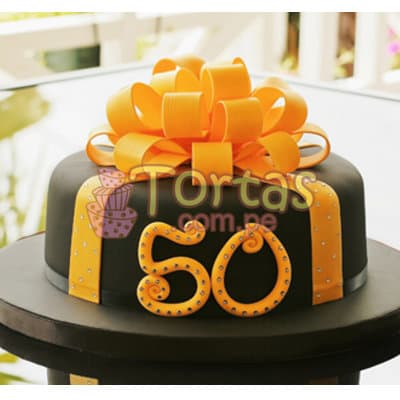 Torta para 50 años | Tortas Bodas De Oro - Cod:TCS04