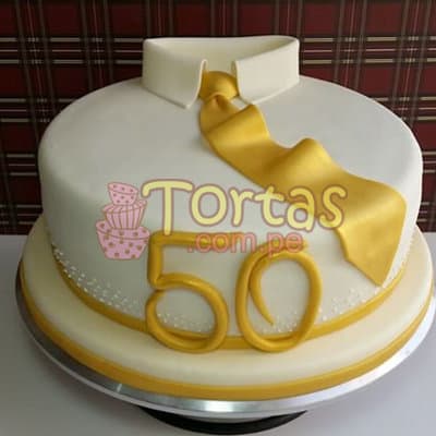 Torta de 50 | Tortas Bodas De Oro - Cod:TCS09
