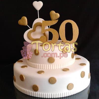 Envio de Regalos Torta para 50 | Tortas Bodas De Oro - Whatsapp: 980660044