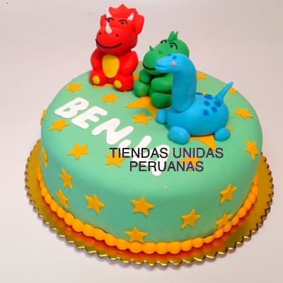 Torta de Dinosaurios para Niños | Torta Dinosaurio 3d - Cod:TDN06