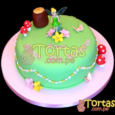 Torta temática Campanita | Pastel de Tinkerbell | Tortas | Pastel de Campanita - Whatsapp: 980660044