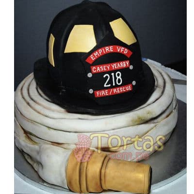 Pastel de bombero | Torta bombero | Tortas de bomberos | Pastel de bombero - Cod:TMB05
