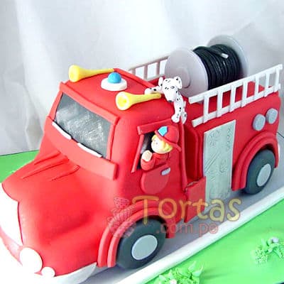 Pastel con tema bomberos | Torta bombero | Tortas de bomberos | Pastel de bombero - Whatsapp: 980660044