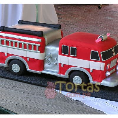 Torta bombero Gigante | Torta bombero | Tortas de bomberos | Pastel de bombero - Cod:TMB08