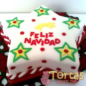Envio de Regalos Torta de Navidad | Torta Estrella de Navidad - Whatsapp: 980660044