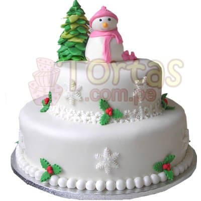 Torta de Navidad | Torta Muñeco de Nieve | Regalos de Navidad para sorprender - Whatsapp: 980660044