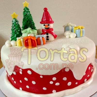 Torta de hombre nieve para Navidad | Regalos de Navidad para sorprender - Whatsapp: 980660044