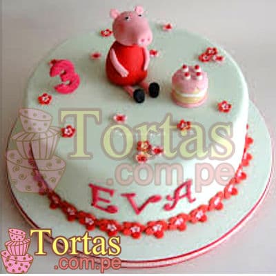 Tortas peppa | Torta Peppa Pig mediana - Whatsapp: 980660044