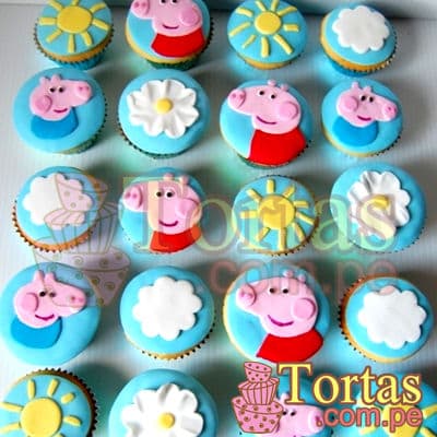 Cupcakes Peppa Pig | Tortas Pepa Pig - Cod:TPE08