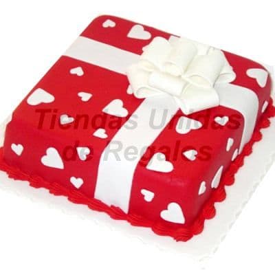 Torta Caja de Regalo | Tarta Caja de Regalo | Thecookiesbox | Repostería creativa - Cod:TRR01