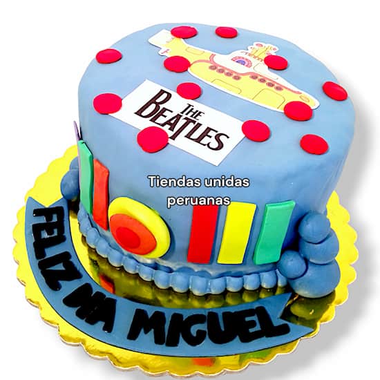 Torta Beatles | Torta de los Beatles | Tortas | Tortas temáticas | Pasteles  - Whatsapp: 980660044