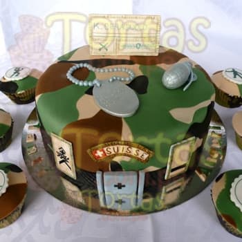 Torta Militar | Army Cake - Cod:TRR43