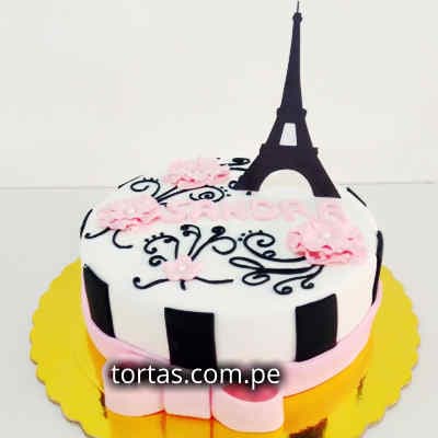 Envio de Regalos Torta Torre Eiffel - Patel Paris - Francia Cake - Whatsapp: 980660044