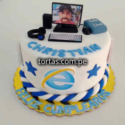 Envio de Regalos Torta de Computadora | Torta en Forma de Computadora | Torta PC | Torta Explorer - Whatsapp: 980660044