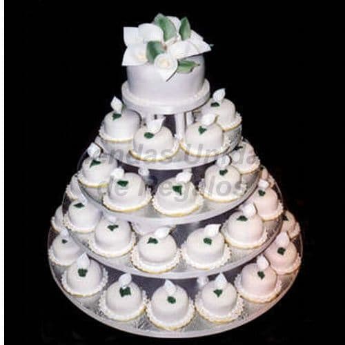 Mini Tortas | Torta de Matrimonio | Mini tortas blancas - Cod:WAM72
