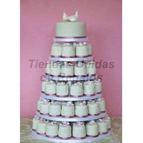 Tortas para Bodas | Tortas de Bodas | Torta a base de Cupcakes - Whatsapp: 980660044