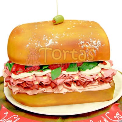 Torta Hamburguesa | Torta Sandwich 2 - Cod:WAS16