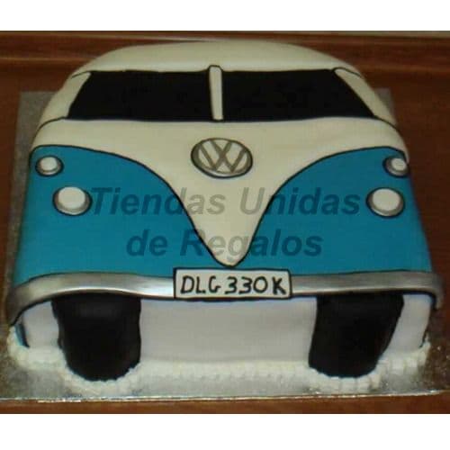 Envio de Regalos Torta Combi Clasica | Tortas con Autos | Tortas de Carros - Whatsapp: 980660044