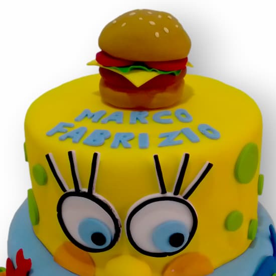 Torta de Bob Esponja para niños