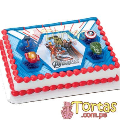 Envio de Regalos Torta Avengers con FotoImpresion | Delivery de de Tortas en Lima | Tortas a Peru - Whatsapp: 980660044