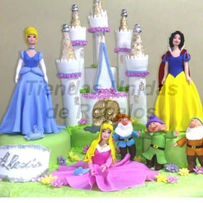 Tortas de Niñas | Torta Princesas Disney | Tortas niñas - Cod:WBE11