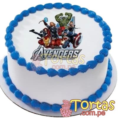 Envio de Regalos Torta  Avengers con Fotoimpresion | Delivery de de Tortas en Lima | Tortas a Peru - Whatsapp: 980660044