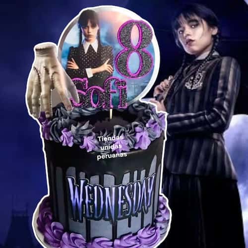 Torta Merlina | Wednesday cake - Cod:WBE25