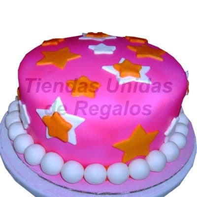 Torta con Estrellas para niña | Delivery de de Tortas en Lima | Tortas a Peru - Whatsapp: 980660044