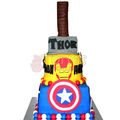 Envio de Regalos Torta Avengers con Martillo de Thor | Delivery de de Tortas en Lima | Tortas a Peru - Whatsapp: 980660044