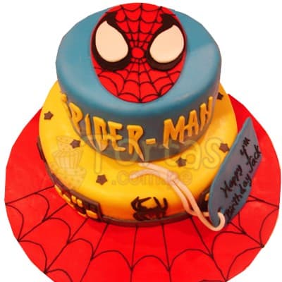 Torta Spider Man de dos pisos | Delivery de de Tortas en Lima | Tortas a Peru 
