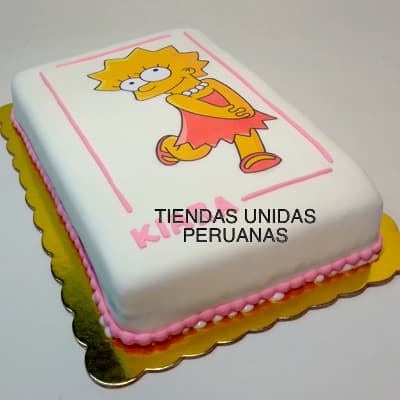 Envio de Regalos Torta Lisa Simpsons | Delivery de de Tortas en Lima | Tortas a Peru - Whatsapp: 980660044