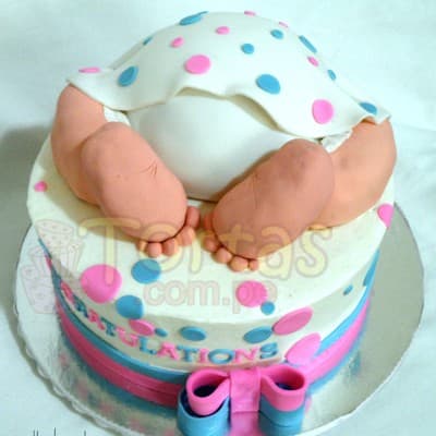 Torta Baby Shower 11 | Tortas Baby Shower Niña | Tortas baby Shower Niño - Whatsapp: 980660044