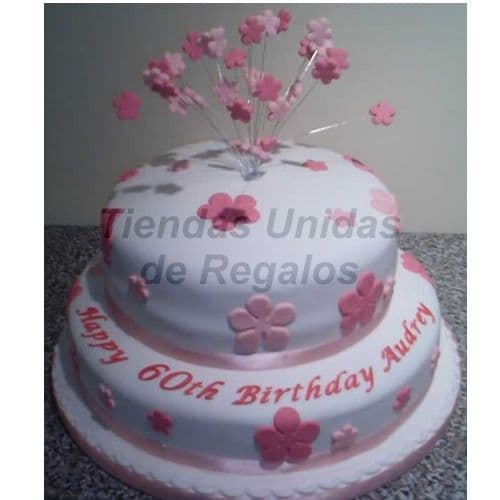 Torta de Flores | Tortas Florales | Tortas de Flores | Pastel con Flores - Whatsapp: 980660044
