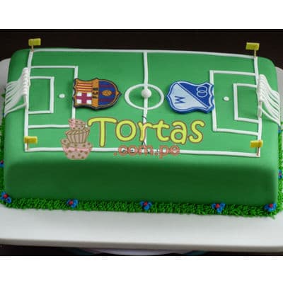 Torta Cancha de Football | Torta Futbol | Pastel futbol - Whatsapp: 980660044