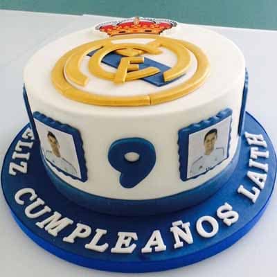 Torta Real Madrid con Pelota | Torta Futbol | Pastel futbol - Whatsapp: 980660044