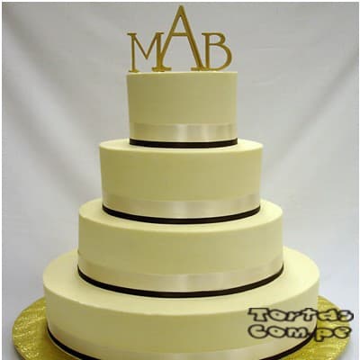 Tortas matrimonio | Tortas matrimonio | Tortas de Bodas | Torta para Bodas - Cod:WMA06